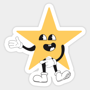 Retro Starboy Excited Face Sticker